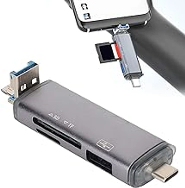 HB PLUS 3 in 1 USB C Camera Memory Card Reader an Ultra Slim Plug-and-Play Memory Card Reader That can be Used for Phones laptops and Other Devices.