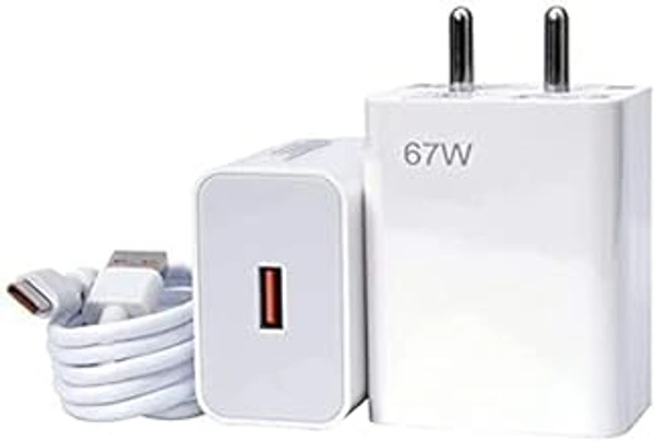 HB Plus 67W SonicCharge Fast Charger Adapter with Type C Cable Compatible for Xiaomi Redmi Note 9 Series Note 10 / Poco M2 Pro/Note 7 pro/Note 9 Pro/Note 8 / Note 7 / Mi A1 / Mi A2 /Mi A3