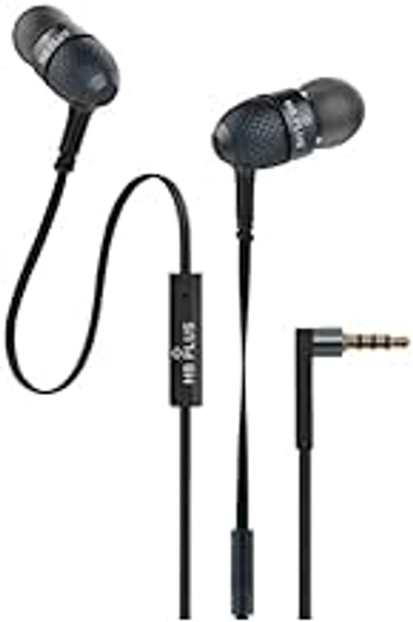 HB PLUS BassHeads HB-03 Wired in-Ear Earphone with Mic - Immersive Sound and Crisp Communication (Black)