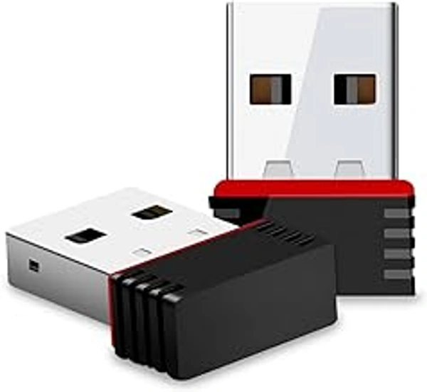 HB PLUS Essentials USB WiFi Adapter for PC 150 Mbps Wireless Network Adapter for Desktop - Nano Size WiFi Dongle Compatible with Windows Mac OS & Linux Kernel | WPA/WPA2 Encryption Standards| Black