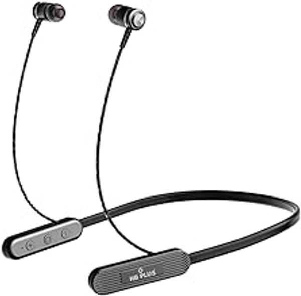 HB PLUS HB-11 Bluetooth Wireless Neckband Earphones 30 Hours Playtime Lightweight Wireless and Magnetic Earbuds Sweatproof Sports Earphones Built-in Mic (Grey)