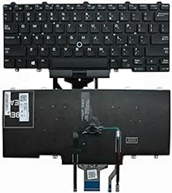 HB PLUS Laptop Backlite Keyboard Compatible for Dell Latitude 14-7000 E5450 E7470 E5470 E7450 0D19TR Series WIith TrackPoint