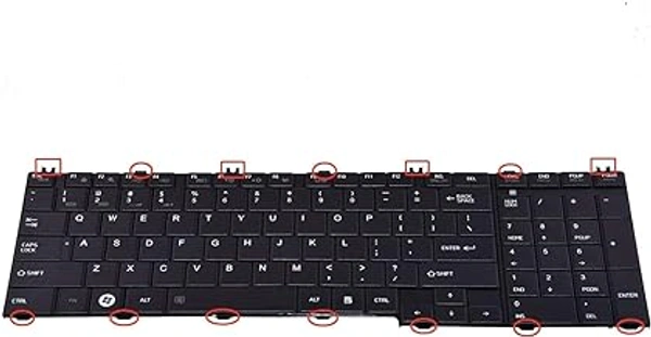 HB PLUS Laptop Keyboard Compatible for Toshiba Satellite L775-S7355 / Pro C650-EZ1511 / Pro C650-EZ1512 / Pro C650-EZ1513 / Pro C650-EZ1515D Notebook