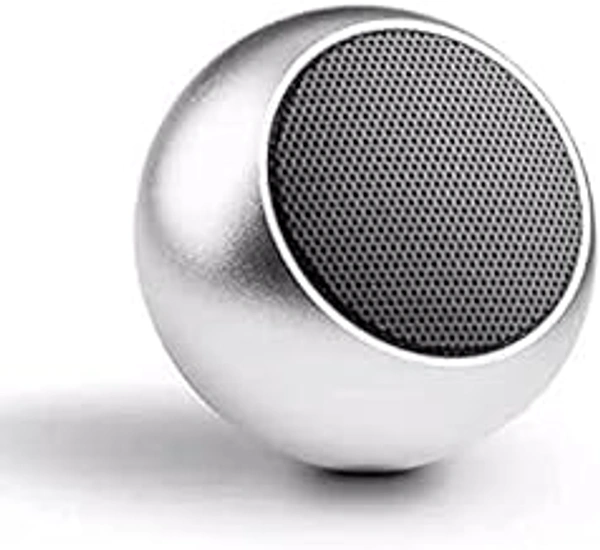 HB PLUS M3 Colorful Wireless Bluetooth Speakers Mini Electroplating Round Steel Speaker (Random Color) (Silver)