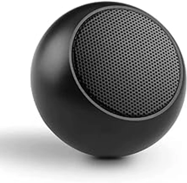 HB PLUS M3 Colorful Wireless Bluetooth Speakers Mini Electroplating Round Steel Speaker (Random Color) (Black)