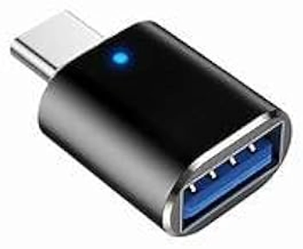 HB PLUS Type C Male 3.0 to USB Type A Female OTG Adapter Compatible with All Type C Enabled Devices (Black)