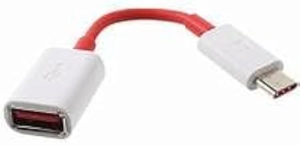 HB PLUS Type C Male 3.0 to USB Type A Female OTG Cable Compatible with All Type C Enabled Devices (Black & Orange) Hybrid