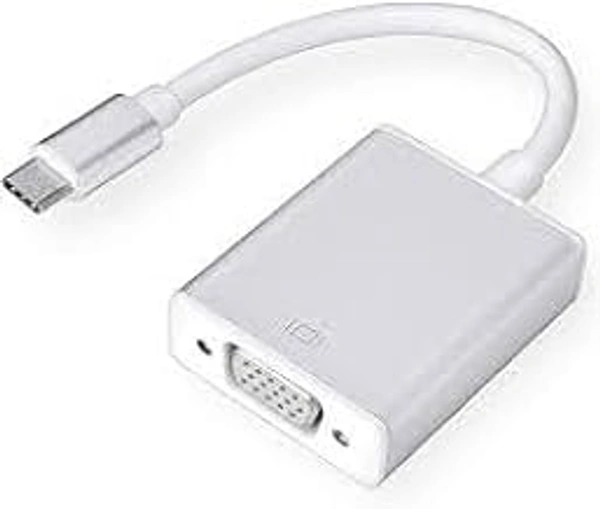 HB PLUS USBType C to VGA Adapter USB 3.1 Type C (Thunderbolt 3) to VGA Converter Compatible with MacBook Pro New MacBook MacBook Air 2018 Dell XPS 13/15 Surface Book 2 and More