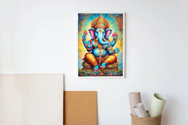 Lord Ganesh Canvas Painting - 24x36 inch - 24x36 inch