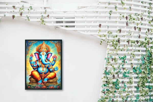 Lord Ganesh Canvas Painting - 24x36 inch - 24x36 inch