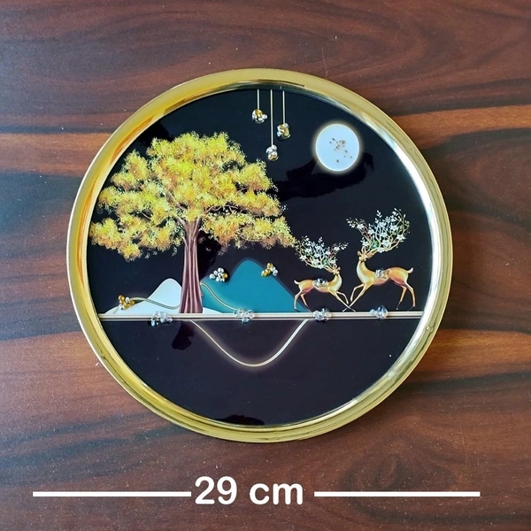 Kolor Kraft Crystal Wallart Deer Scenery - 29 cm