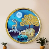 Kolor Kraft Crystal Wallart Deer Scenery - 29 cm