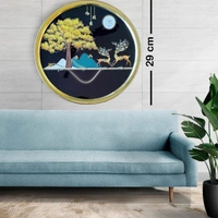 Kolor Kraft Crystal Wallart Deer Scenery - 29 cm