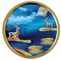 Kolor Kraft Crystal Wallart Deer Scenery - 29 cm