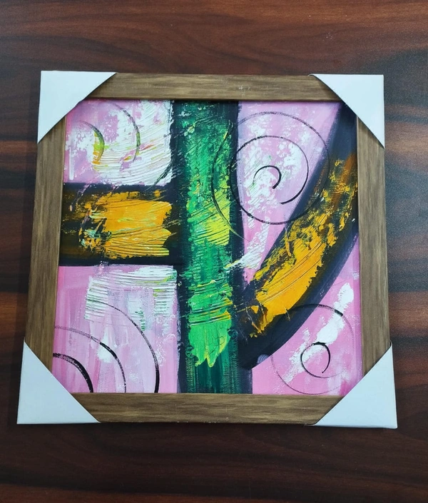 KolorKraft Abstract Canvas Painting - 13x13 inch, Multi