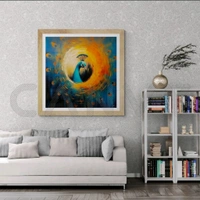 KolorKraft Peacock Canvas Wallart