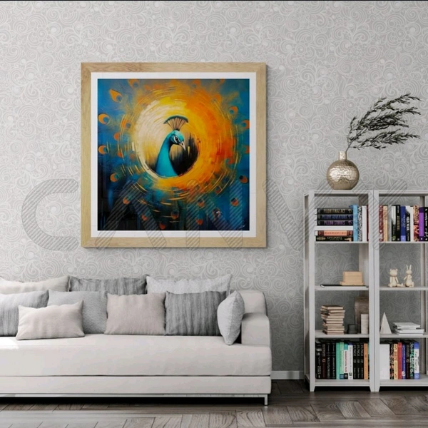 KolorKraft Peacock Canvas Wallart
