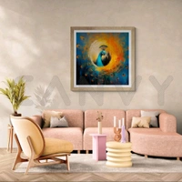 KolorKraft Peacock Canvas Wallart