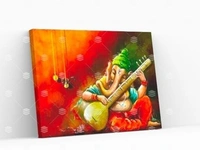 KolorKraft Ganesha Playing Veena - 24x36inch