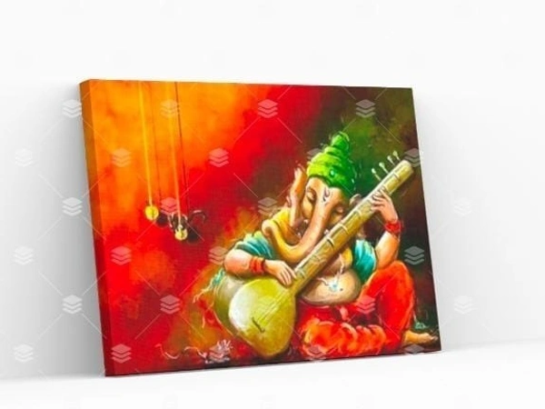 KolorKraft Ganesha Playing Veena - 24x36inch
