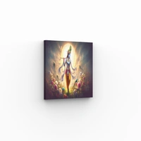 KolorKraft Krishna Playing Flute Sunrise - 18x24 inch