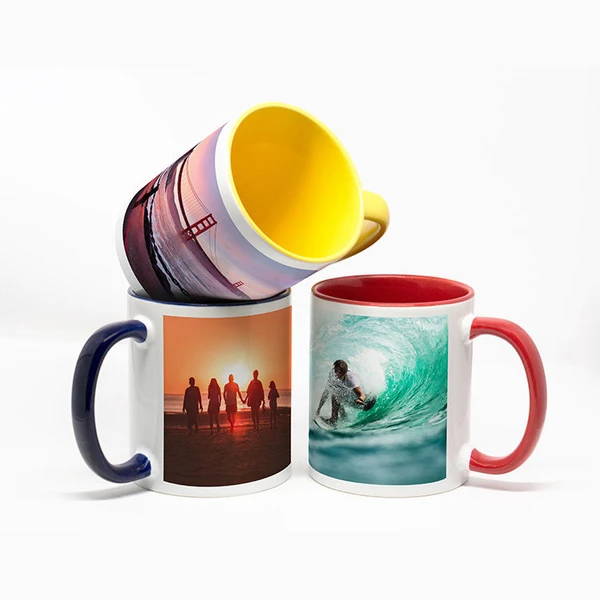 Create Your Own  Personalized Inner Color Mug - Yellow