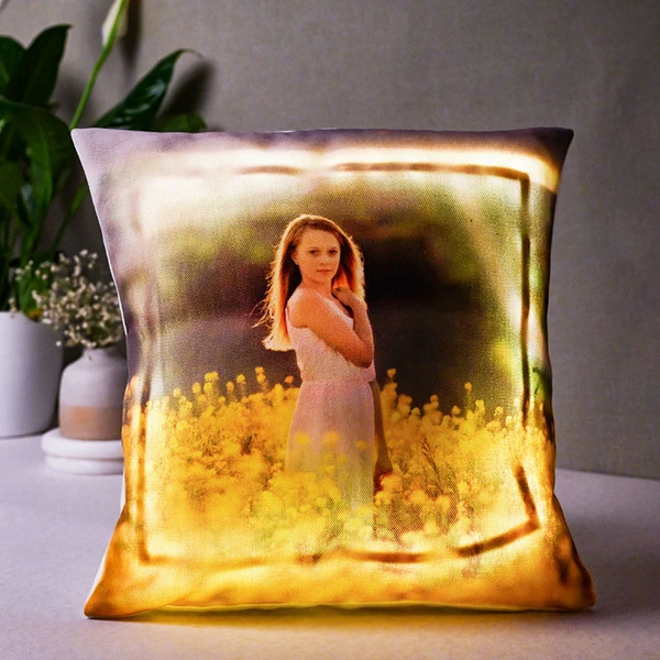 Create Your Own  Customised Led Plain Pillow  - White, 16*16