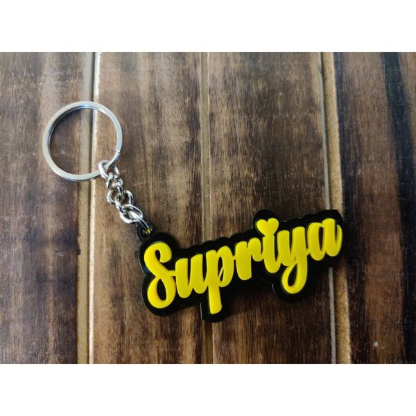 Create Your Own  Long Name Keychain  - Black