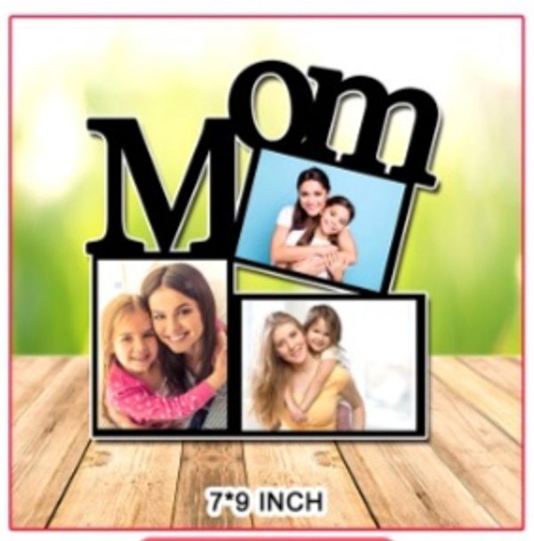 Create Your Own  3 Pic Mom Table Top  - 7*9, Black