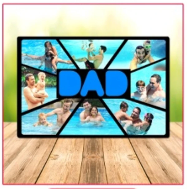 Create Your Own  Dad Sunburst Table Top  - Black, 8*12