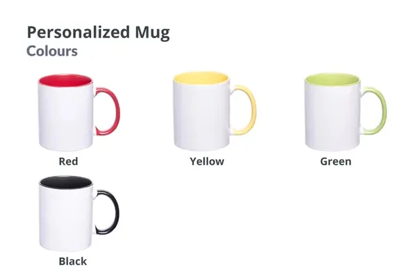 Create Your Own  Personalized Inner Color Mug - Yellow
