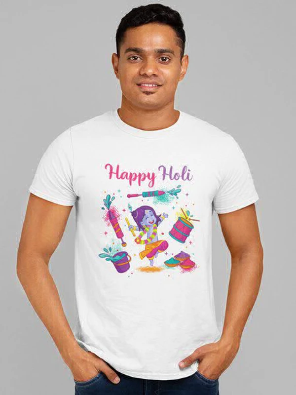 Create Your Own  Happy Holi With Krishna  - XL