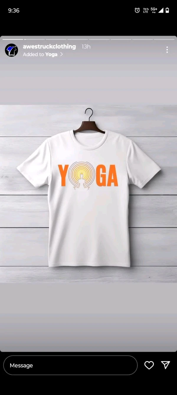 Create Your Own  Personalised Yoga T-shirt  - M