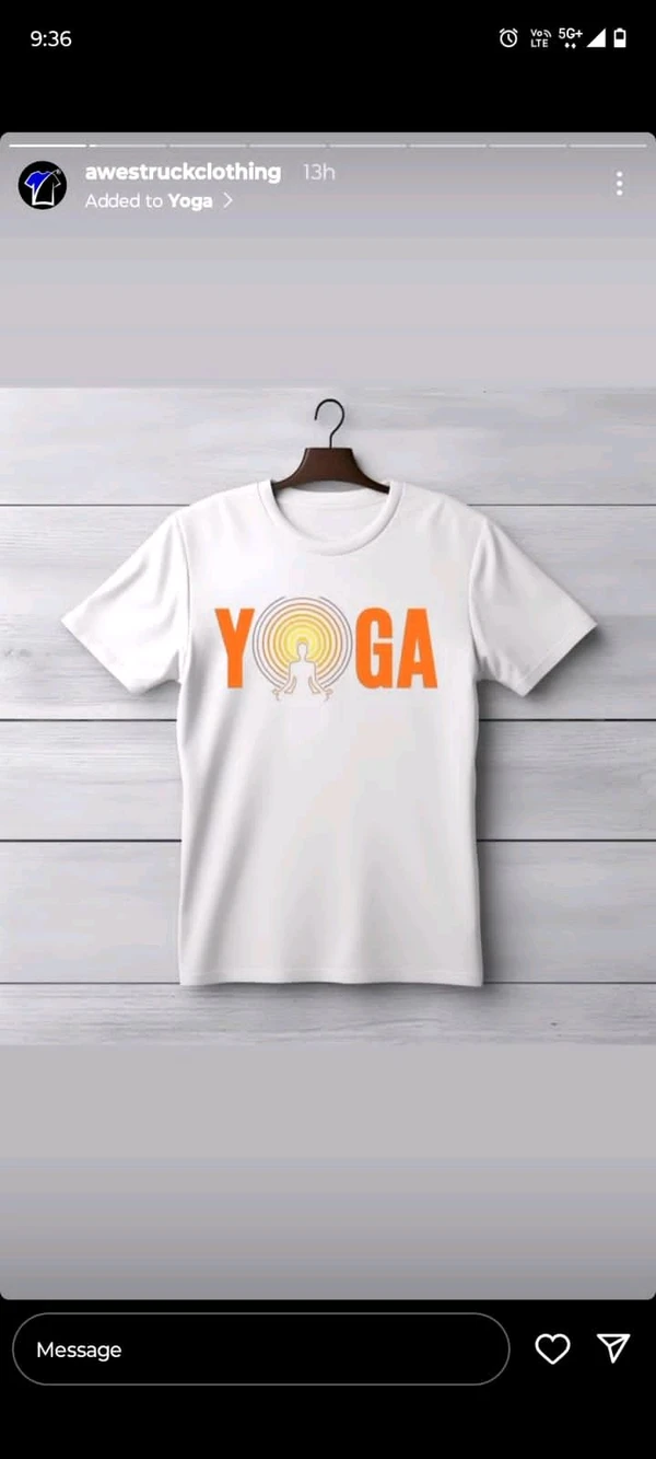 Create Your Own  Personalised Yoga T-shirt  - XL