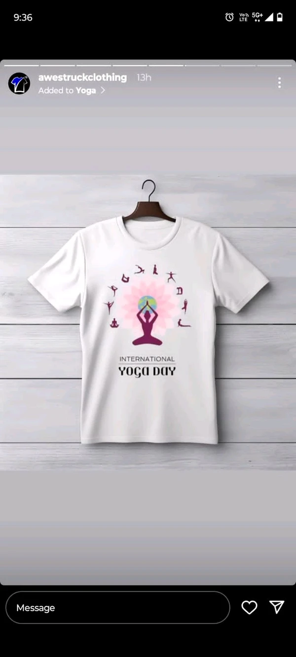 Create Your Own  Personalised Yoga T-shirt  - L