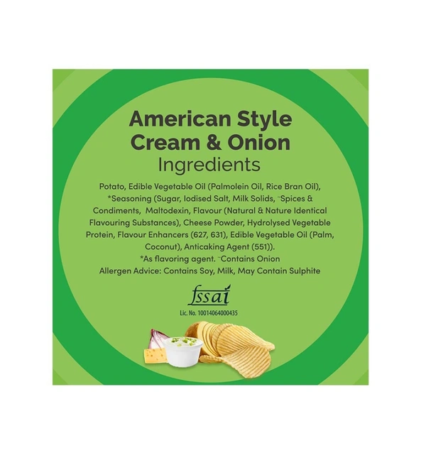 Lay's Cream & Onion Potato Chips  - 40g