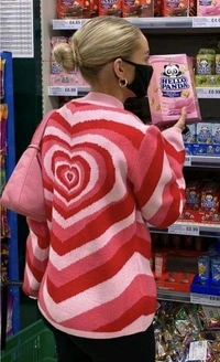 Pinteresty Heart Sweater - Blue, L