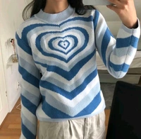 Pinteresty Heart Sweater - Green, L