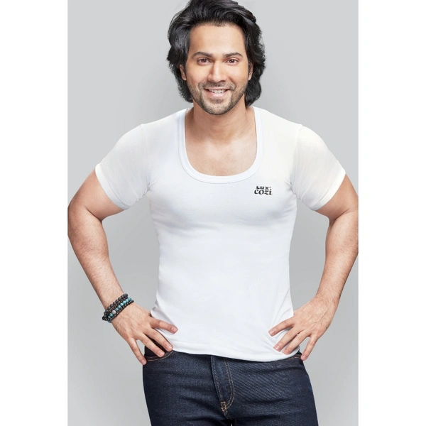 Lux Cozi Men Cotton Vest - RNS - 95,100 cm , White