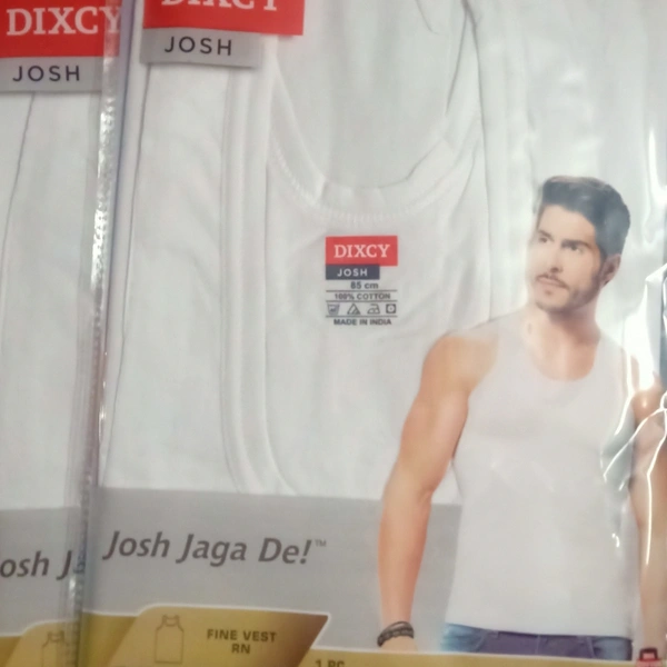 Dixy Josh Cotton Vest Sleeveless- RN  - White, 95,100 cm.