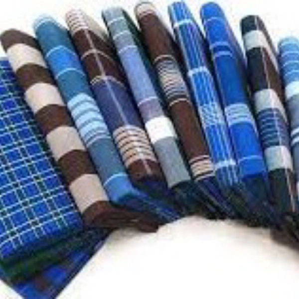 Cotton Lungi  - Blue print , 2.25 m. 