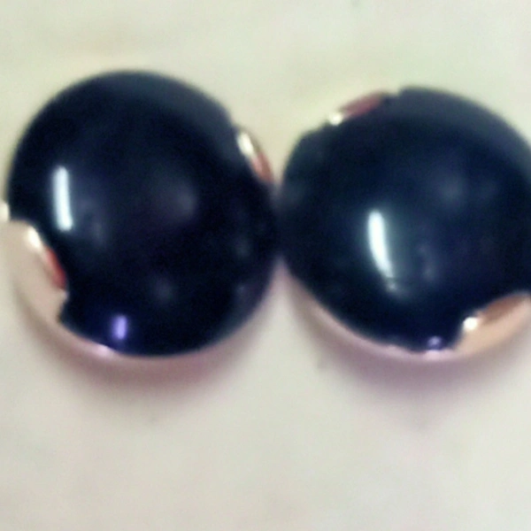 Black Fancy Button - 2 Piece