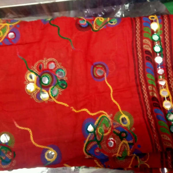 Cotton Dupatta With Mirror Work 