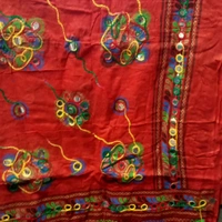 Cotton Dupatta With Mirror Work 