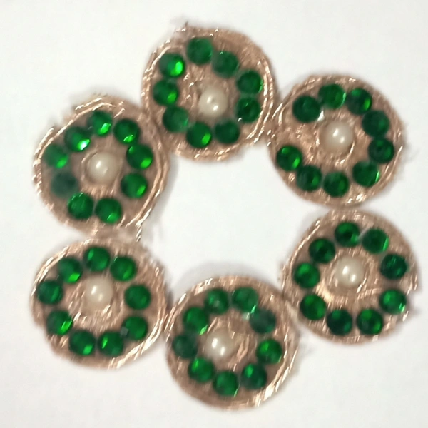 Bitiya With Green Stone Set Of 6 Pieces