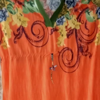 Kaftan Gown / Nighty - free size, orange 