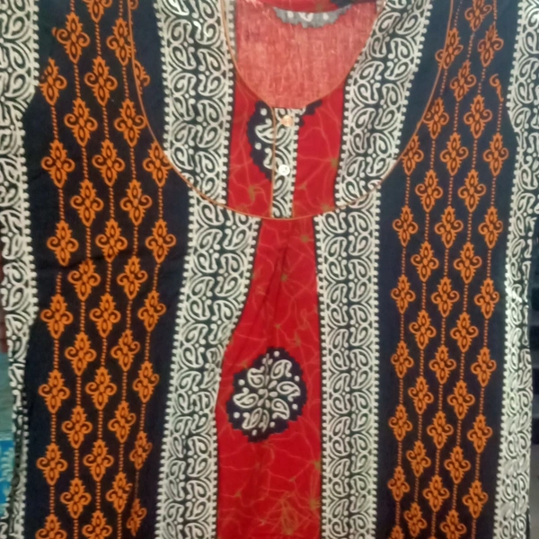Cotton Gown / Nighty  - XXL, Red