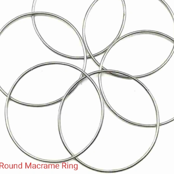 Macrame Ring Round Shape Set Of 2  - 4,6 Inch