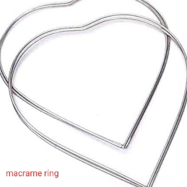 Macrame Ring Heart Shape Set Of 2  - 10 Inch 