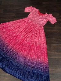 FWKA PREMIUM DESIGNER PRINTED READYMADE GOWN COLLECTIONS - M-38, Pink